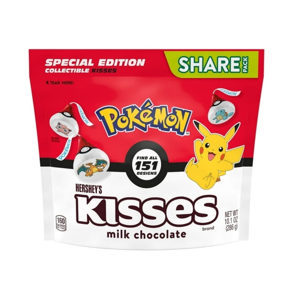 2 Pokemon Special Edition Hershey's Kisses - Red, Yellow, White